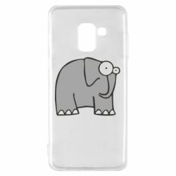 Чехол для Samsung A8 2018 удивленный слон