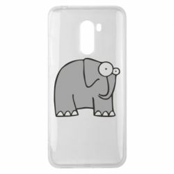 Чехол для Xiaomi Pocophone F1 удивленный слон - PrintSalon