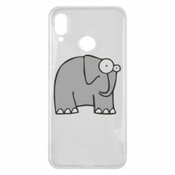 Чехол для Huawei P Smart Plus 2018 удивленный слон - PrintSalon