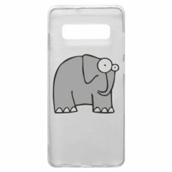 Чехол для Samsung S10+ удивленный слон - PrintSalon
