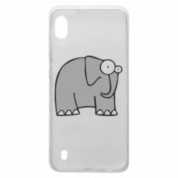 Чехол для Samsung A10 удивленный слон - PrintSalon