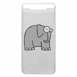 Чехол для Samsung A80 удивленный слон - PrintSalon