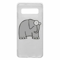Чехол для Samsung S10 удивленный слон - PrintSalon