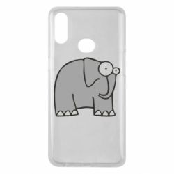 Чехол для Samsung A10s удивленный слон - PrintSalon