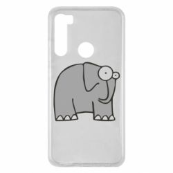 Чехол для Xiaomi Redmi Note 8 удивленный слон - PrintSalon