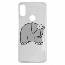 Чехол для Xiaomi Redmi Note 7 удивленный слон - PrintSalon