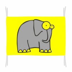 Флаг удивленный слон - PrintSalon