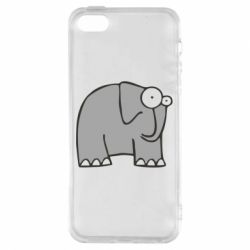Чохол для iphone 5/5S/SE здивований слон-PrintSalon Чохол для iphone 5/5S/SE здивований слон