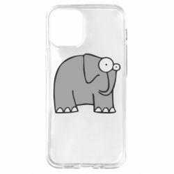 Чехол для iPhone 12 mini удивленный слон - PrintSalon