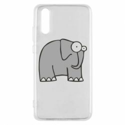 Чехол для Huawei P20 удивленный слон - PrintSalon