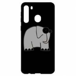Чехол для Samsung A21 удивленный слон - PrintSalon