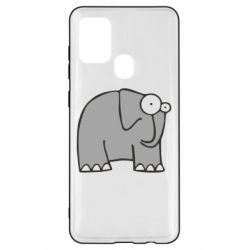 Чехол для Samsung A21s удивленный слон