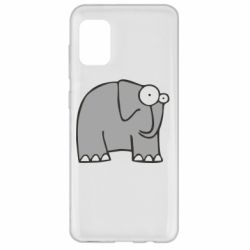 Чехол для Samsung A31 удивленный слон - PrintSalon