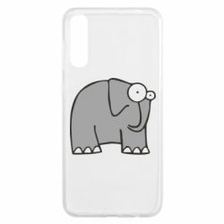 Чехол для Samsung A50 удивленный слон - PrintSalon