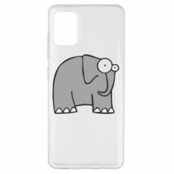 Чехол для Samsung A51 удивленный слон - PrintSalon
