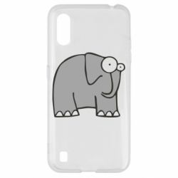 Чехол для Samsung A01/M01 удивленный слон - PrintSalon