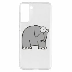 Чехол для Samsung S21+ удивленный слон - PrintSalon
