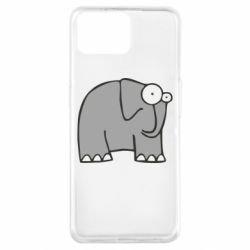 Чехол для Oppo A73 удивленный слон - PrintSalon