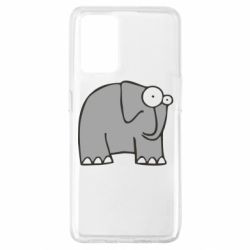 Чехол для Oppo A74 4G удивленный слон - PrintSalon