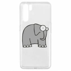 Чехол для Oppo A91/Reno3 удивленный слон - PrintSalon