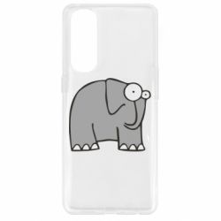 Чехол для Oppo Reno 4 Pro удивленный слон - PrintSalon