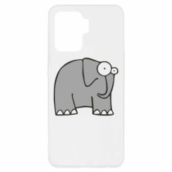 Чехол для Oppo Reno 5 Lite удивленный слон - PrintSalon