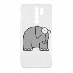 Чехол для Xiaomi Redmi 9 удивленный слон - PrintSalon
