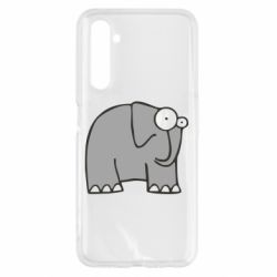 Чохол для Realme 6 здивований слон-PrintSalon Чохол для Realme 6 здивований слон