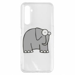 Чехол для Realme 6 Pro удивленный слон - PrintSalon