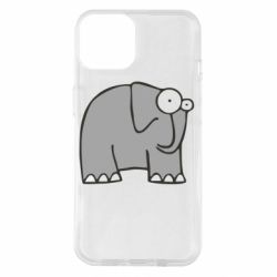 Чехол для iPhone 14 удивленный слон - PrintSalon