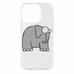 Чехол для iPhone 14 Pro удивленный слон - PrintSalon