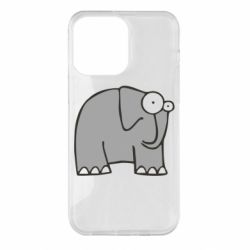 Чехол для iPhone 14 Pro Max удивленный слон - PrintSalon