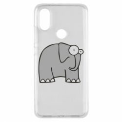 Чехол для Xiaomi Mi A2 удивленный слон - PrintSalon