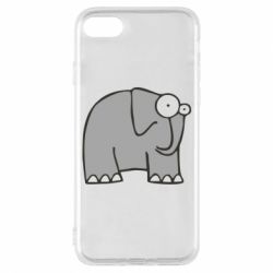 Чехол для iPhone 7 удивленный слон - PrintSalon