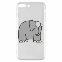 Чехол для iPhone 8 Plus удивленный слон - PrintSalon