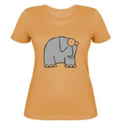 Женская футболка удивленный слон - PrintSalon