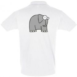 Мужское поло удивленный слон - PrintSalon