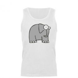 Мужская майка удивленный слон - PrintSalon