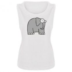 Женская майка удивленный слон-PrintSalon Женская майка удивленный слон