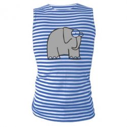 Майка-тельняшка удивленный слон - PrintSalon