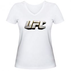 Жіноча футболка з V-подібним вирізом UFC 3D - PrintSalon