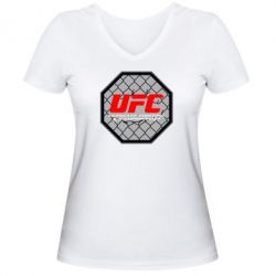 Женская футболка с V-образным вырезом UFC Cage - PrintSalon