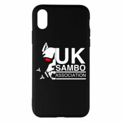 Чехол для iPhone X/Xs UK Sambo Association-PrintSalon Чехол для iPhone X/Xs UK Sambo Association