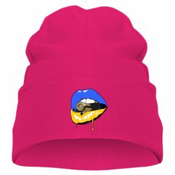 Детская шапка Украина! Губы с пулей