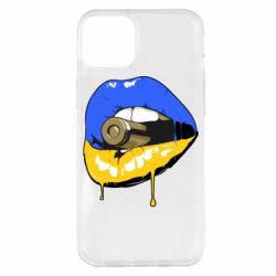Чохол для iPhone 14 Plus Україна! Губи з кулею - PrintSalon