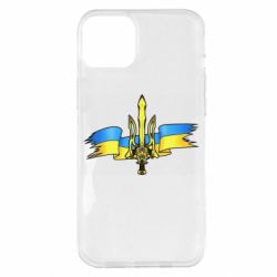 Чехол для iPhone 14 Plus Украина трезубец - PrintSalon