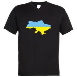 Мужская футболка  с V-образным вырезом Украина - PrintSalon