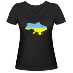 Женская футболка с V-образным вырезом Украина - PrintSalon