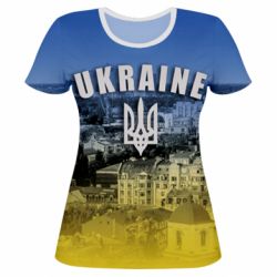 Жіноча 3D футболка Ukraine and the coat of arms - PrintSalon