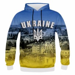 Чоловіче 3D худі Ukraine and the coat of arms - PrintSalon